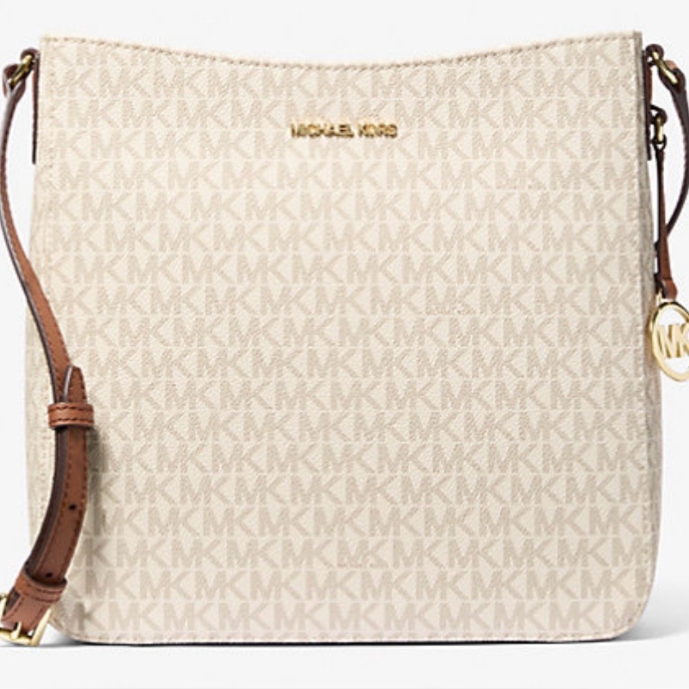 Michael Kors METALLIC MESSENGER CROSSBODY BAG